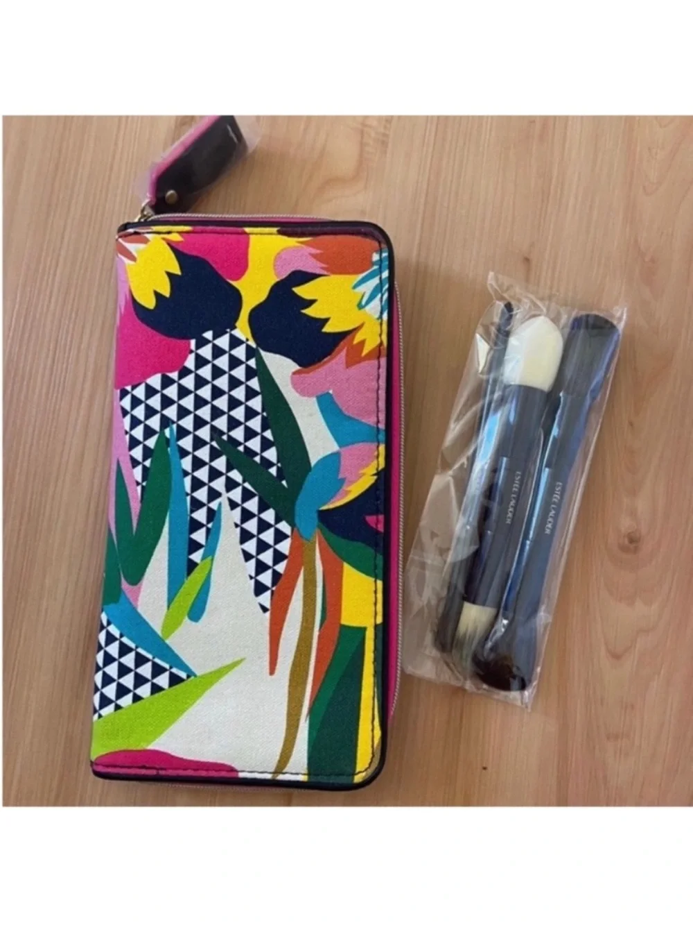 Estee Lauder Double Ended Makeup Brush Set with Kitty Case 4 items